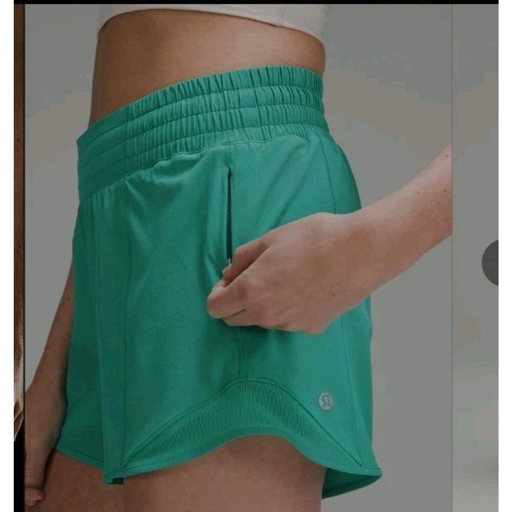 Lululemon Hotty Hot HR 4” Size 4 Kelly Green Activewear Activewear Trending - Picture 2 of 9